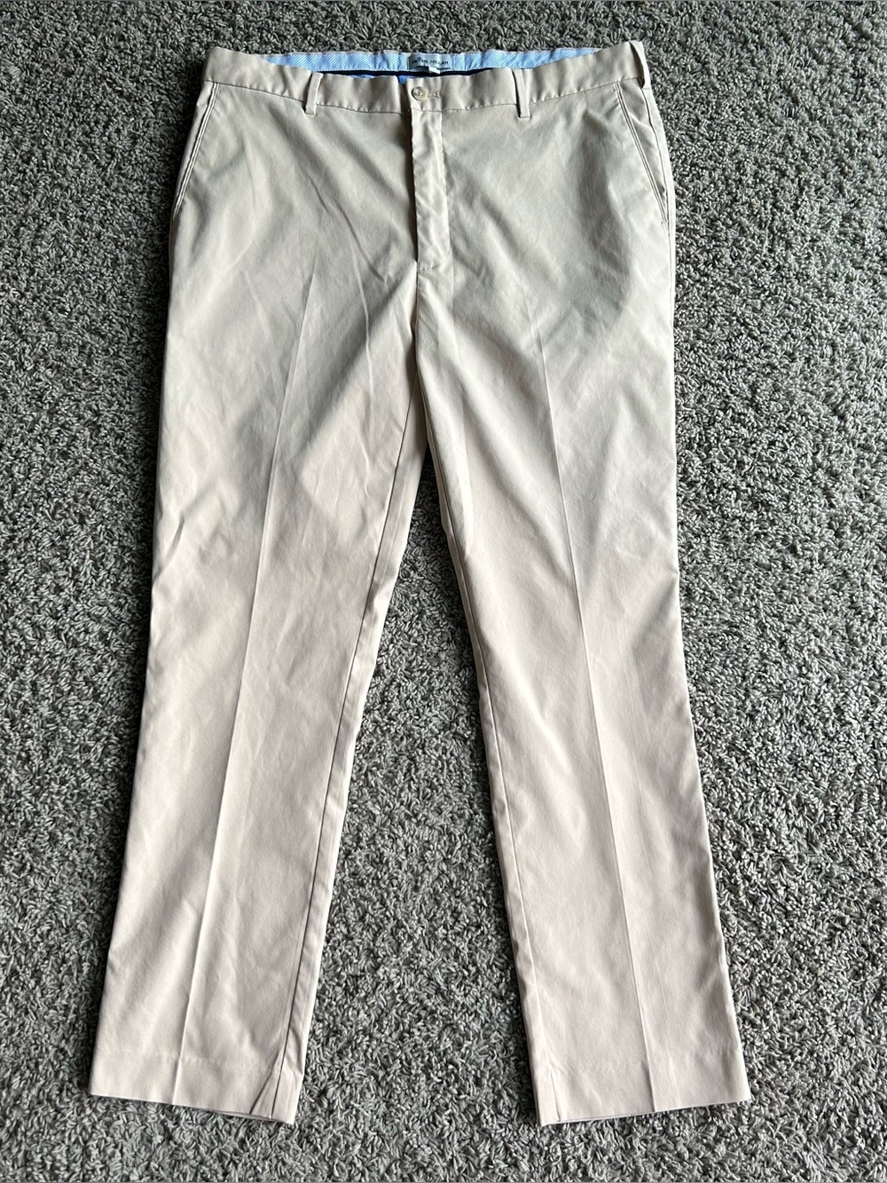 Peter Millar Pants Mens 36x30 Beige Chino Raleigh Performance Golf Trousers EB77